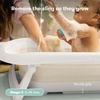 image:imageFrida 2in1 Collapsible Baby Bath Tub Removable Support Sling 024 MonthsCream