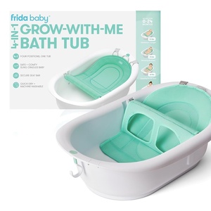 image:imageFrida 2in1 Collapsible Baby Bath Tub Removable Support Sling 024 MonthsGreen